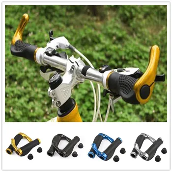 Рукоятка для велосипеда, силиконовая Эргономичная заглушка для велосипедного руля, замок из алюминиевого сплава, рукоятка для горной перекладины, велосипедные противоскользящие захваты