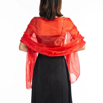 Элегантный женский шарф с блестками, модный шарф из искусственного шелка, вечерние блестящие шарфы-шали