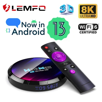 LEMFO Smart TV Box H96 Max RK3528 Android 13 8K Ultra HD 4G 64G Wifi6 С таким же экраном 3D Multi Main UI TV Box 2023 PK Android 12 11