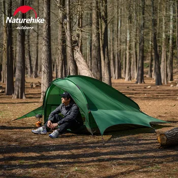 Легкая ветроустойчивая водонепроницаемая палатка Naturehike для кемпинга на открытом воздухе, портативное хранилище, уникальная двухместная палатка в форме летучей рыбы для кемпинга