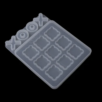 R58E Маленькие Формы для Игры в Крестики-Нолики для Литья из смолы Small O X Board Game Силиконовая Форма DIY Craft Классические Формы Для Настольных Семейных Игр