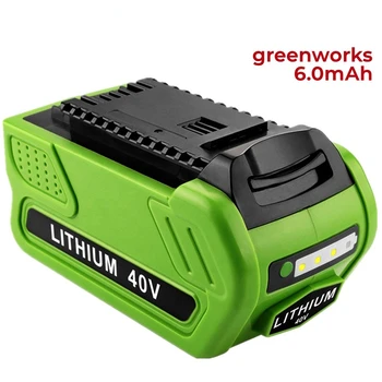 Аккумуляторная батарея емкостью 40 В 6000 мАч для Creabest 200 Вт GreenWorks G-MAX GMAX 29462 29472 22272 Аккумулятор 29717