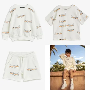 Детский костюм-футболка, летние новые модные шорты с короткими рукавами для мальчиков с героями мультфильмов, хлопковая белая толстовка для мальчиков, детская одежда