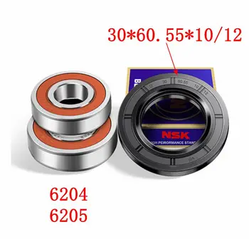 для Samsung барабана стиральной машины с гидрозатвором（30*60.55*10/12）+подшипники 2 шт（6204 6205）сальник уплотнительное кольцо части