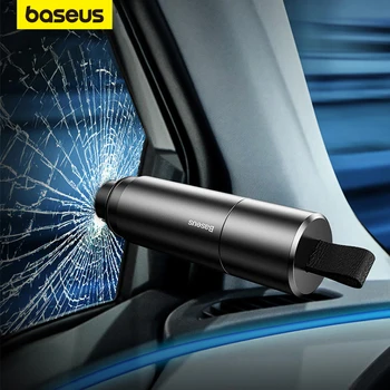 Baseus Car Safety Hammer Автоматический Аварийный Выключатель Стеклопакета Резак Для Ремня Безопасности Спасательный Аварийный Инструмент Для Эвакуации Автомобиля