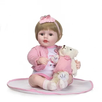 NPKCOLLECTION Красивая реалистичная куколка-реборн с модным париком для волос, мягкая на ощупь кукла, хорошие игрушки для детей, с которыми можно играть