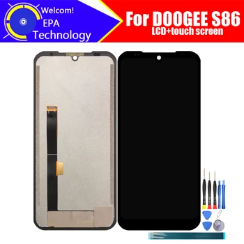 6,1-дюймовый ЖК-дисплей Doogee S86 + Дигитайзер с сенсорным экраном в сборе 100% Оригинальный Новый ЖК-дисплей + Сенсорный дигитайзер для DOOGEE S86 PRO + Tools.