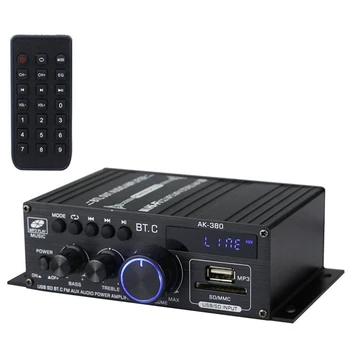 Ak380 800 Вт 12 В Усилитель Мощности Bluetooth Стерео Домашний Автомобильный Басовый Аудио Усилитель Музыкальный Плеер Автомобильный Динамик Класса D FM USB/SD Запасные Части