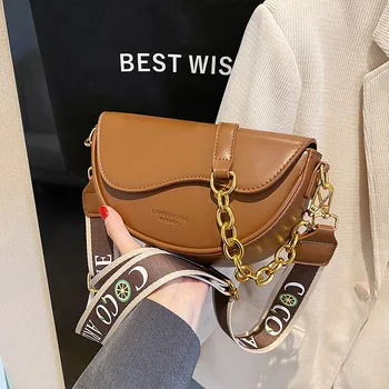 Дизайнерские сумки известного бренда для женщин 2023, новая роскошная копия bolso, модная ретро-сумка, женская сумка через плечо, седельная сумка с цепочкой