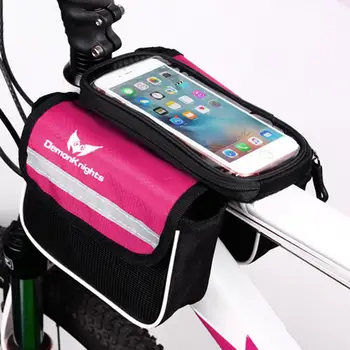 Велосипедная сумка С двойными боковыми карманами, большой емкостью, Съемное хранилище, Водонепроницаемая Сумка для велосипедного телефона, Передняя Рама, аксессуары для велосипеда