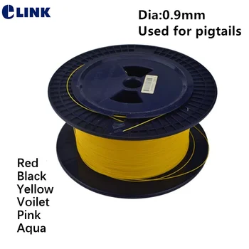1000mtr 0,9 мм натяжной волоконно-оптический кабель G652D однорежимный цветной кабель красный черный желтый вуаль Розовый Aqua wire 1 км/рулон ELINK