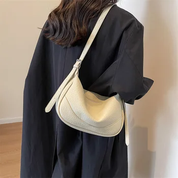 Женская сумка большой емкости, летний нишевый дизайн, текстура кожи, женская сумка через плечо на одно плечо, сумка для пельменей