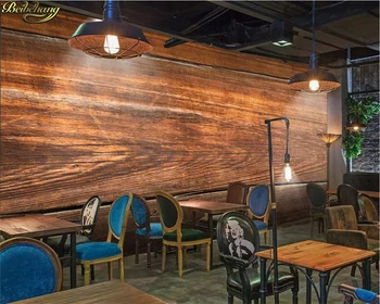 beibehang Пользовательские фотообои фреска старое дерево зернистые деревянные обои бар кафе фон обои домашний декор papel de parede